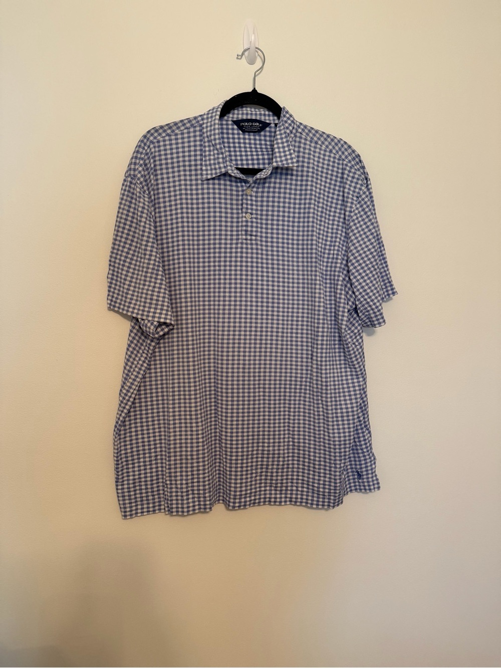 Polo by Ralph Lauren Light Blue and White Gingham Short-Sleeve Polo
